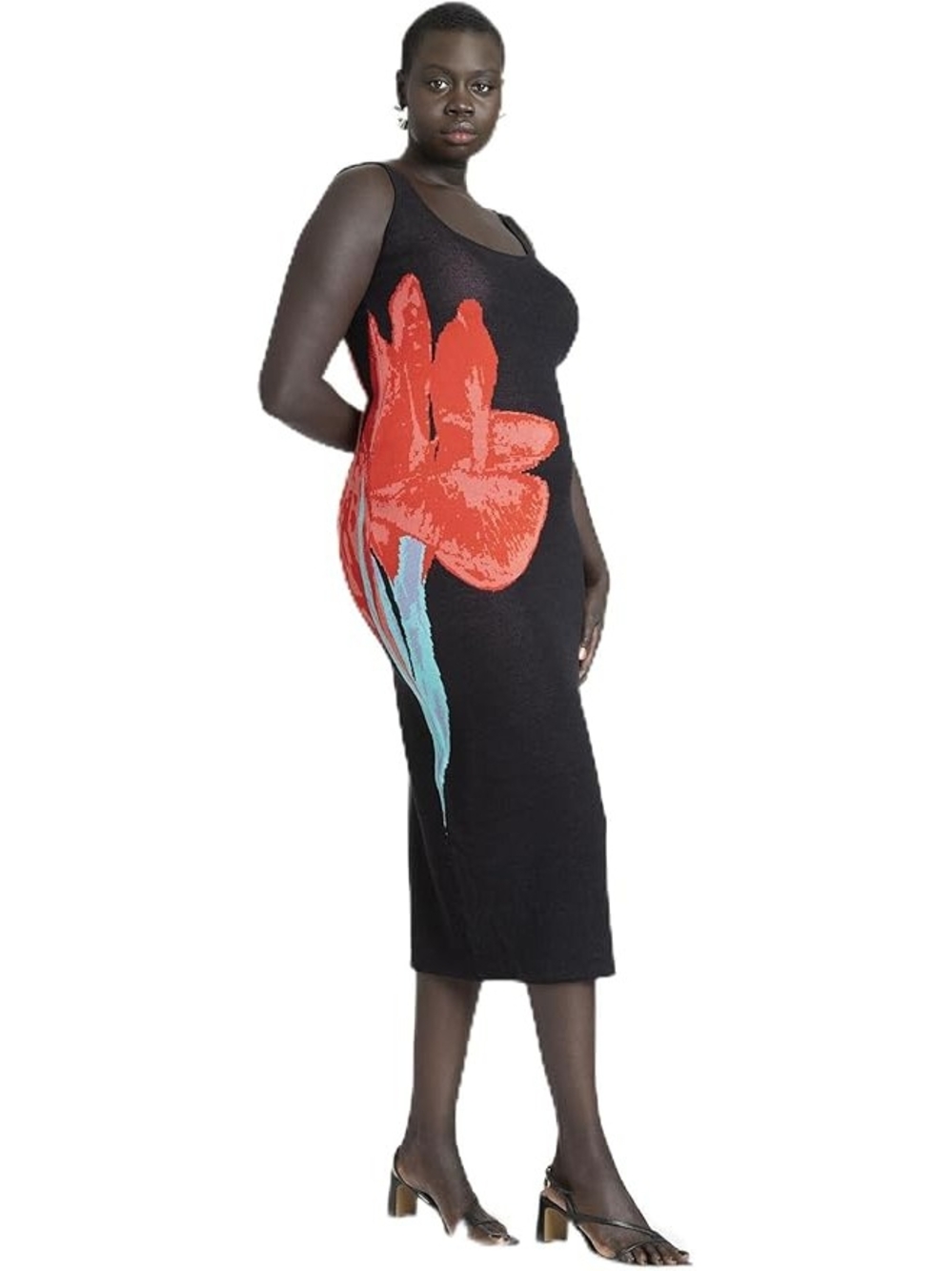 Eloquii Itarsia Floral Accent Dress